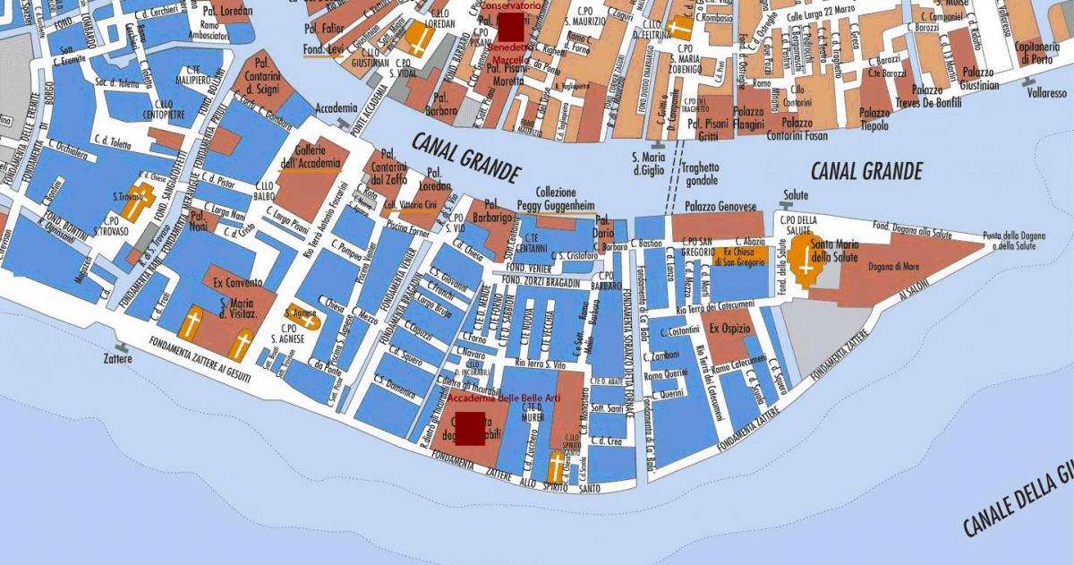 地图的威尼斯。 