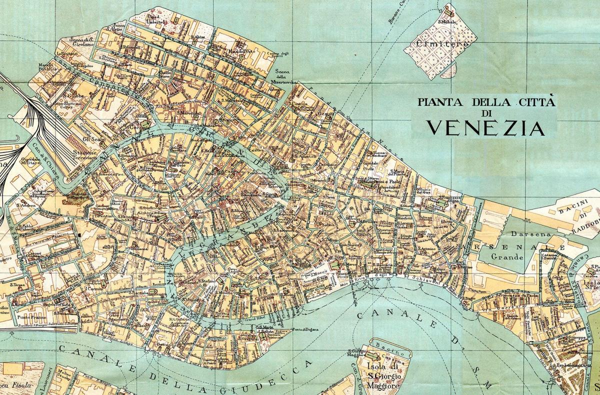 古董地图的威尼斯