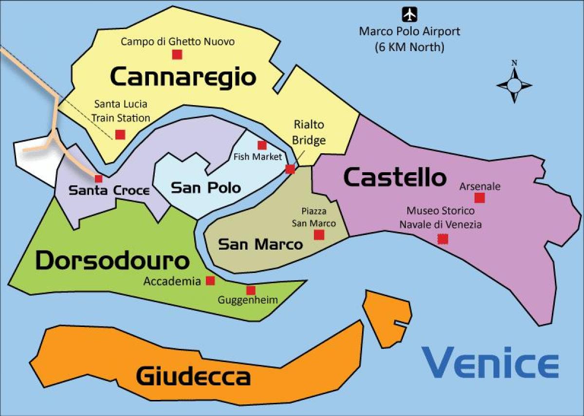 地图的威尼斯城堡