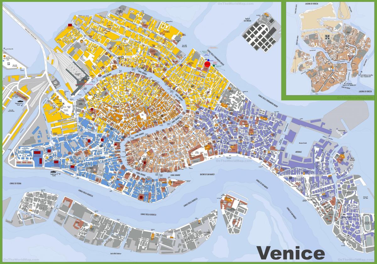 威尼斯的中心地图