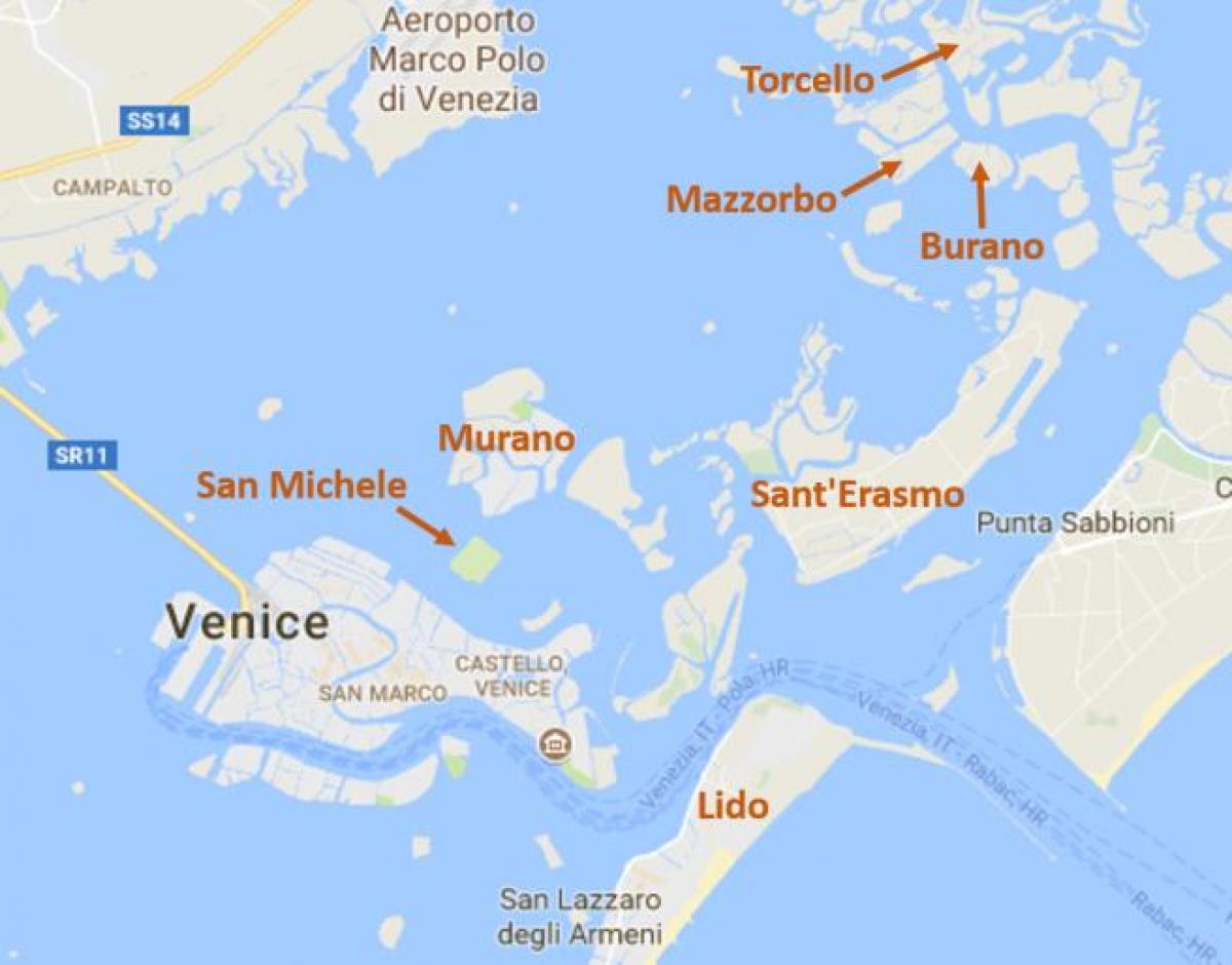 群岛的威尼斯地图