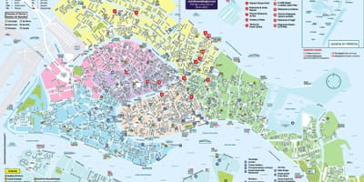 地图，意大利威尼斯旅游景点
