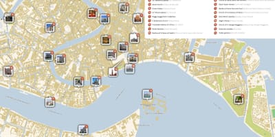 威尼斯的观光的地图