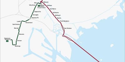 威尼斯梅斯特火车站地图