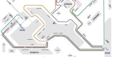 Alilaguna威尼斯的地图