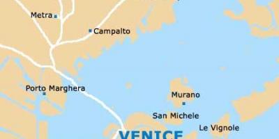 机场意大利威尼斯的地图